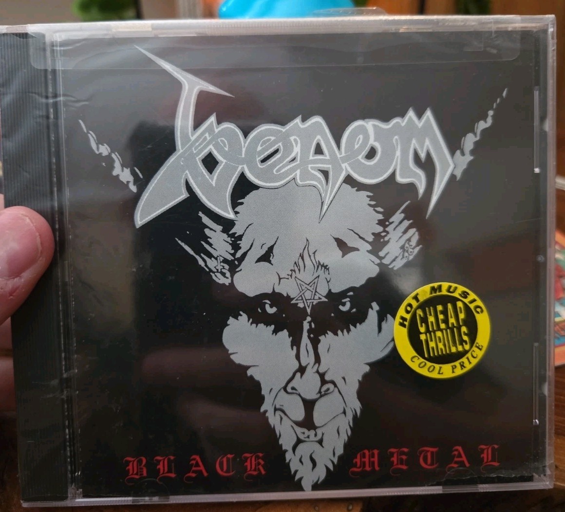 Venom Black Metal CD 1990 OG Press SEALED/NEW/Sticker EX/Mint OOP/RARE Venom Black Metal CD 1990 OG Press SEALED/NEW/Sticker EX/Mint OOP/RARE