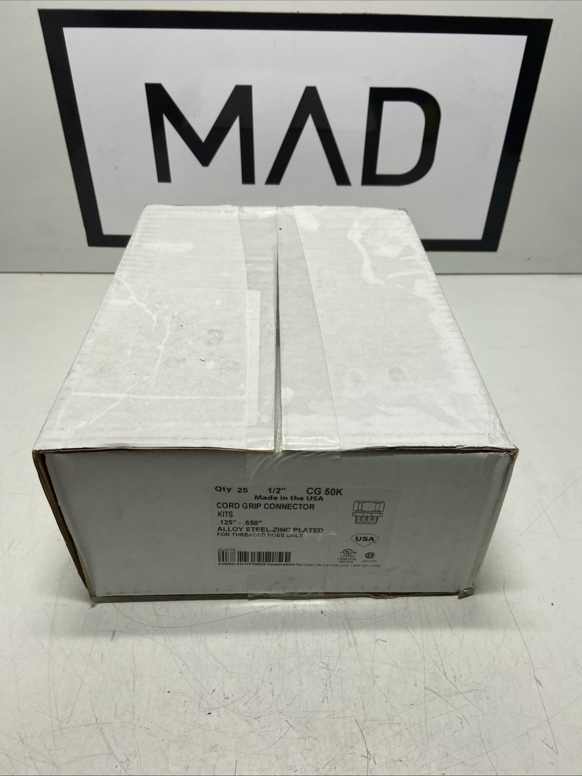 CG50K American Fittings 1/2 inch Cord Grip Connector New Box Of 25