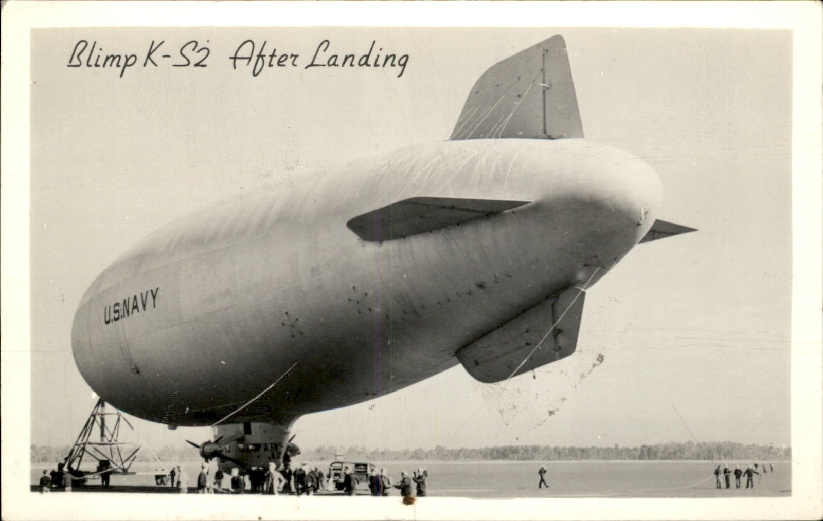 Glynco GA Blimp K-S2 c1940s-50s Real Photo Vintage Postcard bhn Glynco GA Blimp K-S2 c1940s-50s Real Photo Vintage Postcard bhn