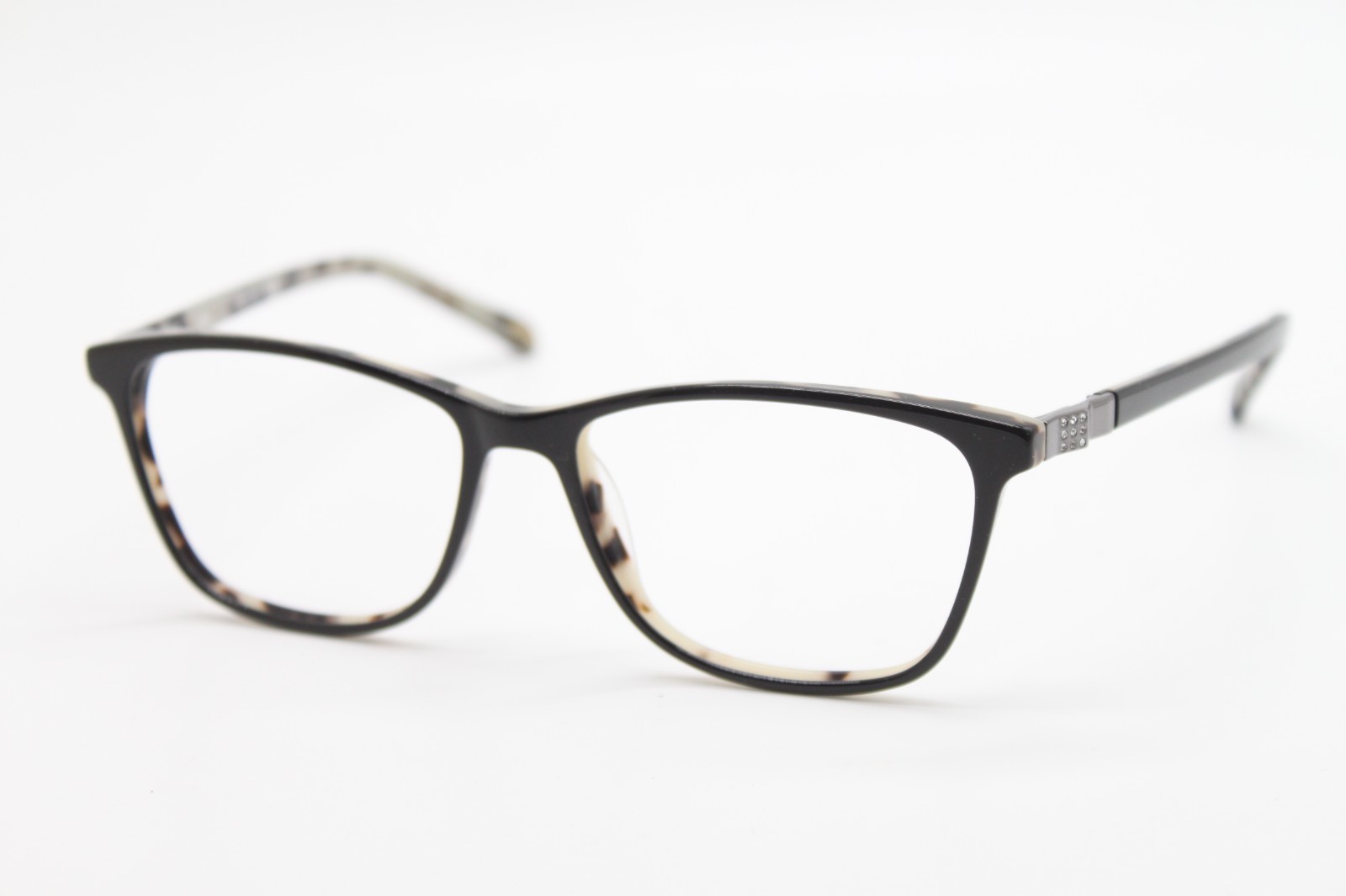 NEW SAFILO EMOZIONI EM 4055 TCB BLACK GREY TORTOISE AUTHENTIC EYEGLASSES 50-16