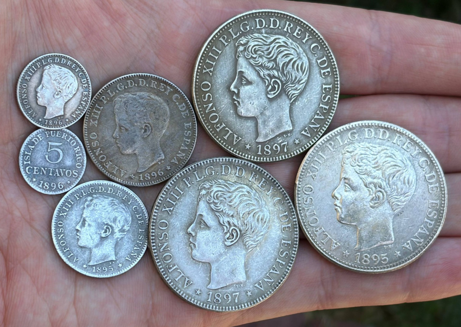 Puerto Rico 1895/1896/1897 UN Peso 5/10/20/40 SET Puerto Rico 1895/1896/1897 UN Peso 5/10/20/40 SET