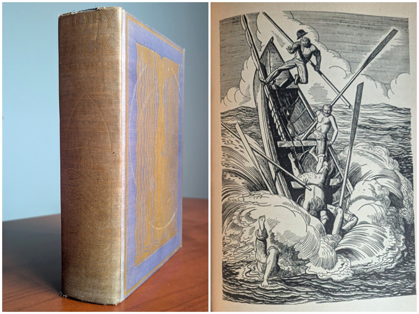 Moby Dick Herman Melville 1937 Rockwell Kent Illustrated De Luxe Edition