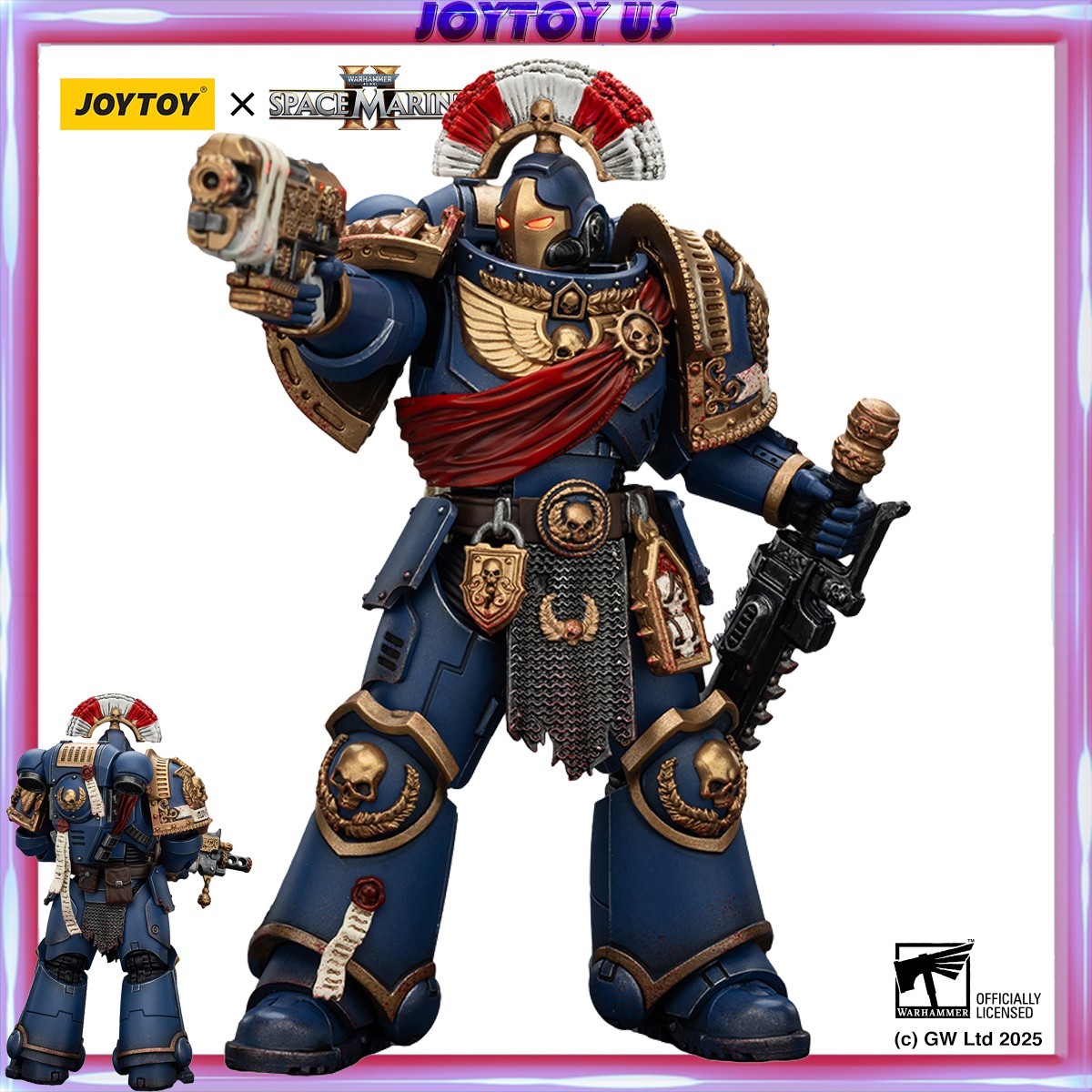 JOYTOY Warhammer 40k Ultramarines Relic Secundus Armour Artificer bolt rifle JOYTOY Warhammer 40k Ultramarines Relic Secundus Armour Artificer bolt rifle