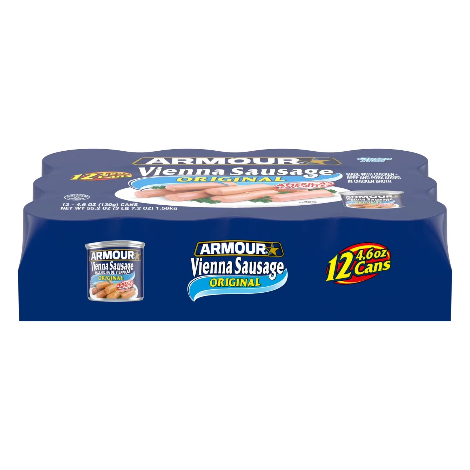 (12 Cans) Armour Original Vienna Sausage 4.6 oz (12 Cans) Armour Original Vienna Sausage 4.6 oz