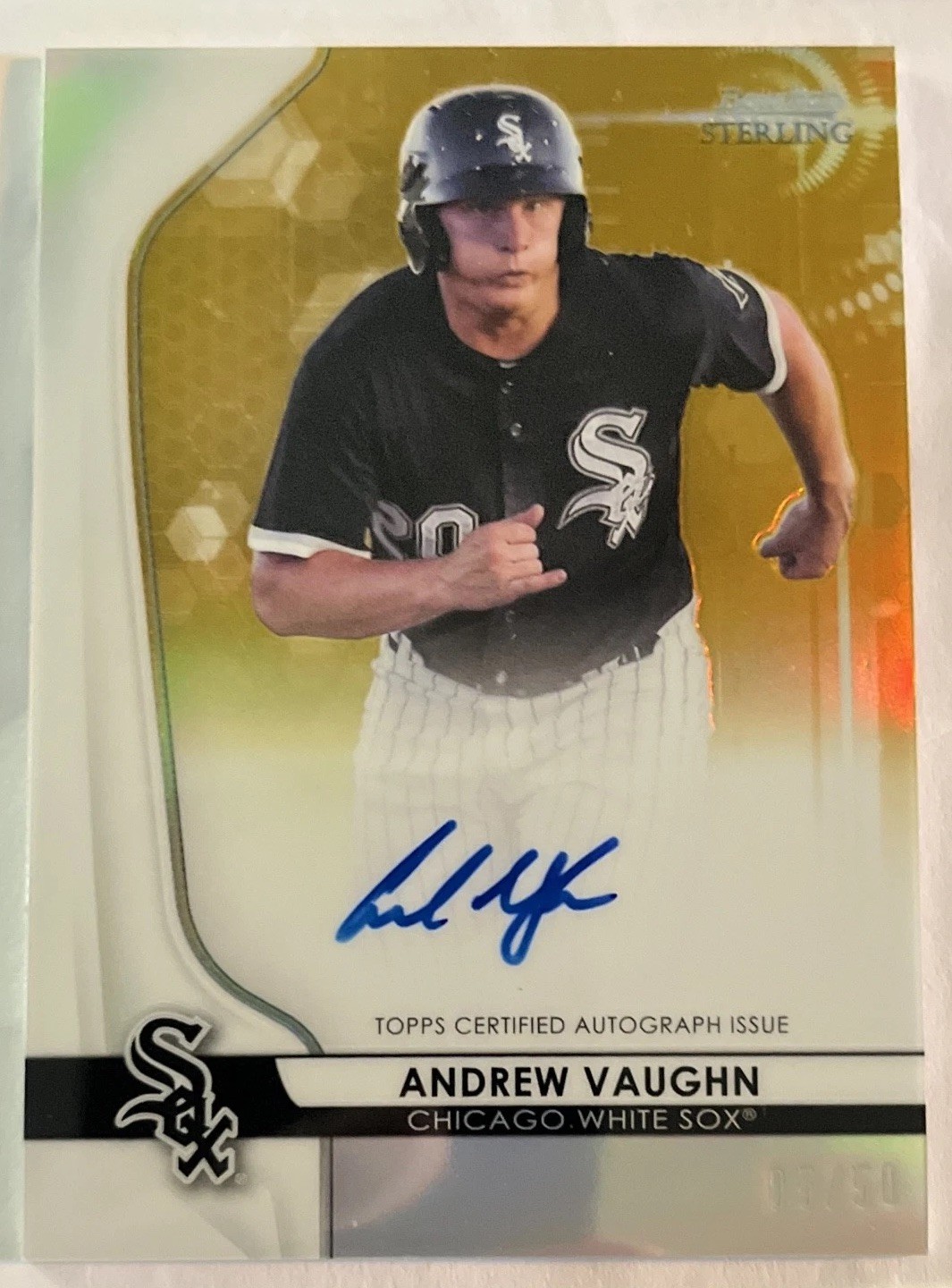 2020 Bowman Sterling - Prospect Autographs Andrew Vaughn #BSPA-AVA Gold... 2020 Bowman Sterling - Prospect Autographs Andrew Vaughn #BSPA-AVA Gold...