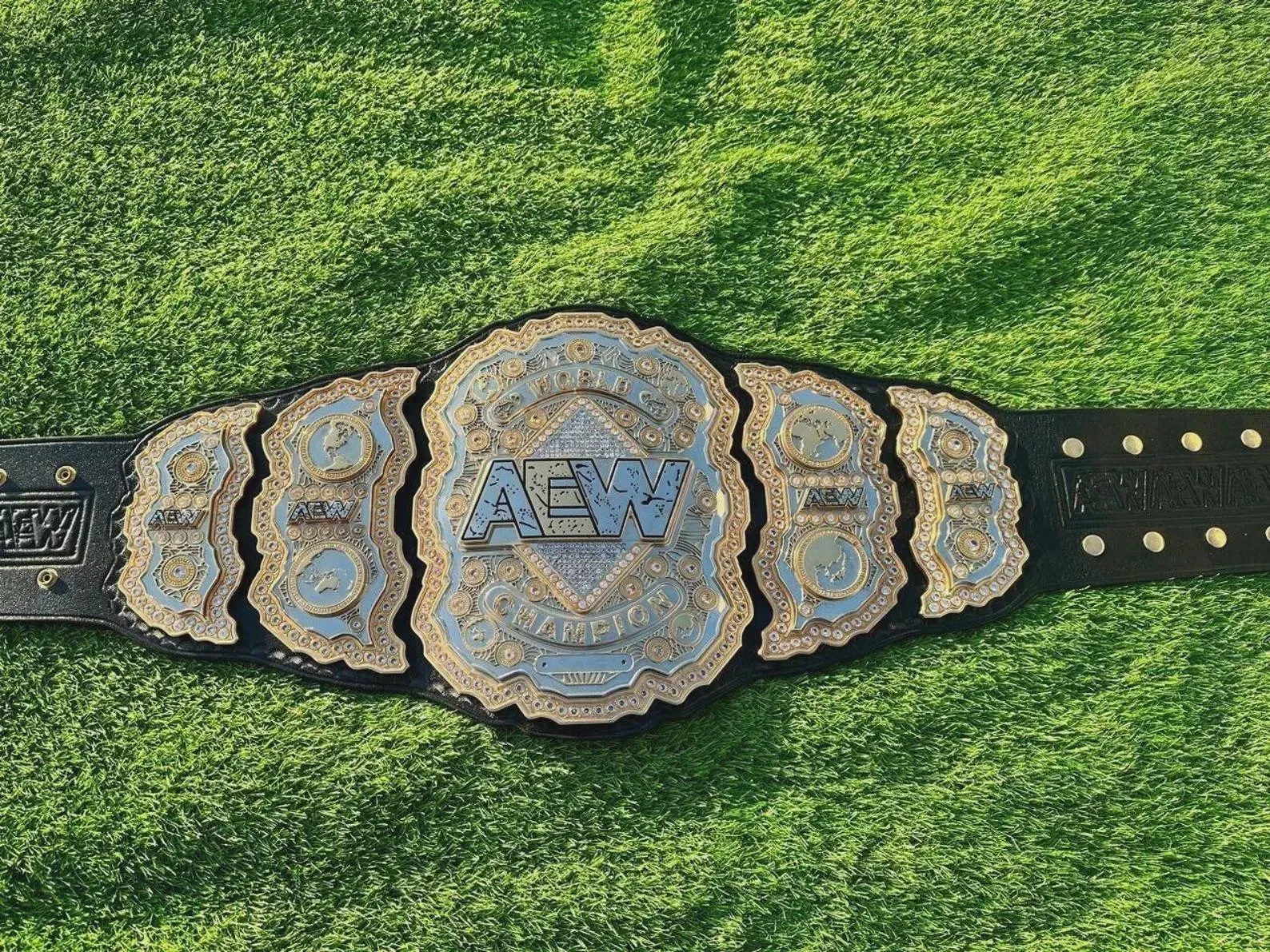 AEW World Wrestling Championship 4mm Title Adult Size Belts Heavyweight Belt AEW World Wrestling Championship 4mm Title Adult Size Belts Heavyweight Belt