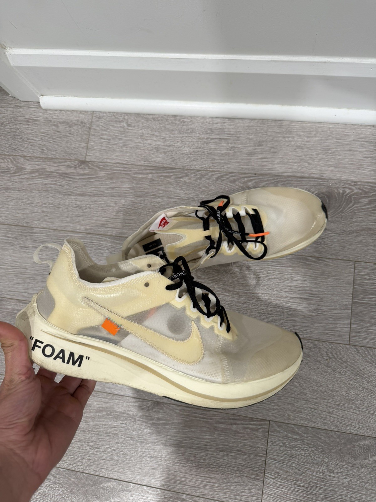 Nike Zoom Fly Off-White 2017 (Worn Pre-Owned) Nike Size 13 NO BOX Nike Zoom Fly Off-White 2017 (Worn Pre-Owned) Nike Size 13 NO BOX