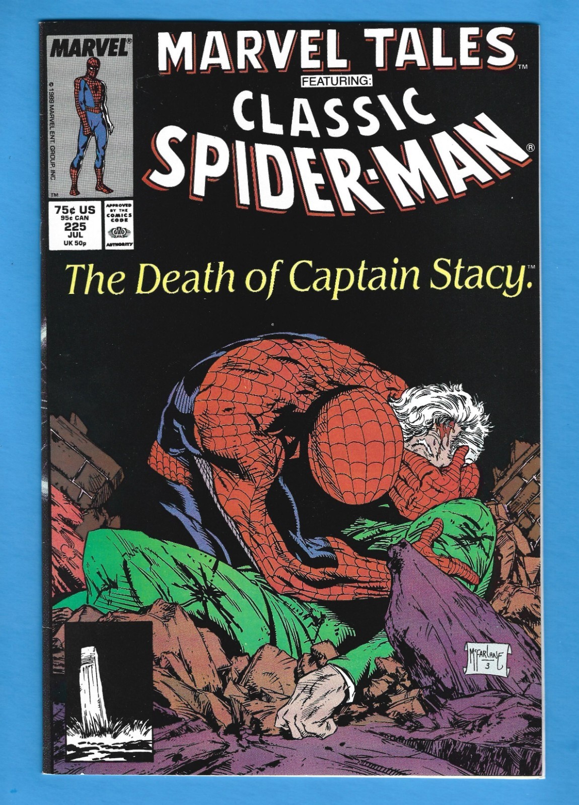 1989 Marvel Tales #225 Marvel Spider-Man Death of Captain Stacy Direct NM- 9.2 1989 Marvel Tales #225 Marvel Spider-Man Death of Captain Stacy Direct NM- 9.2