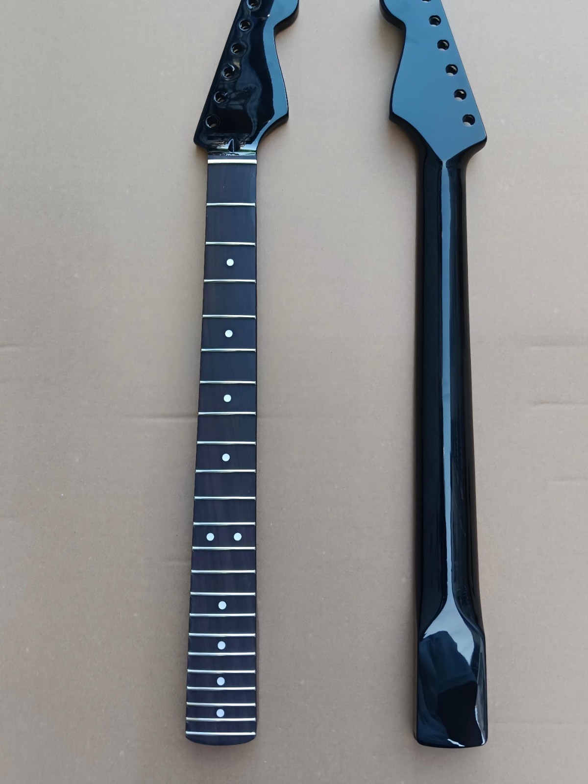 Gloss Black Maple 22fret Guitar Neck, Rosewood Fretboard
