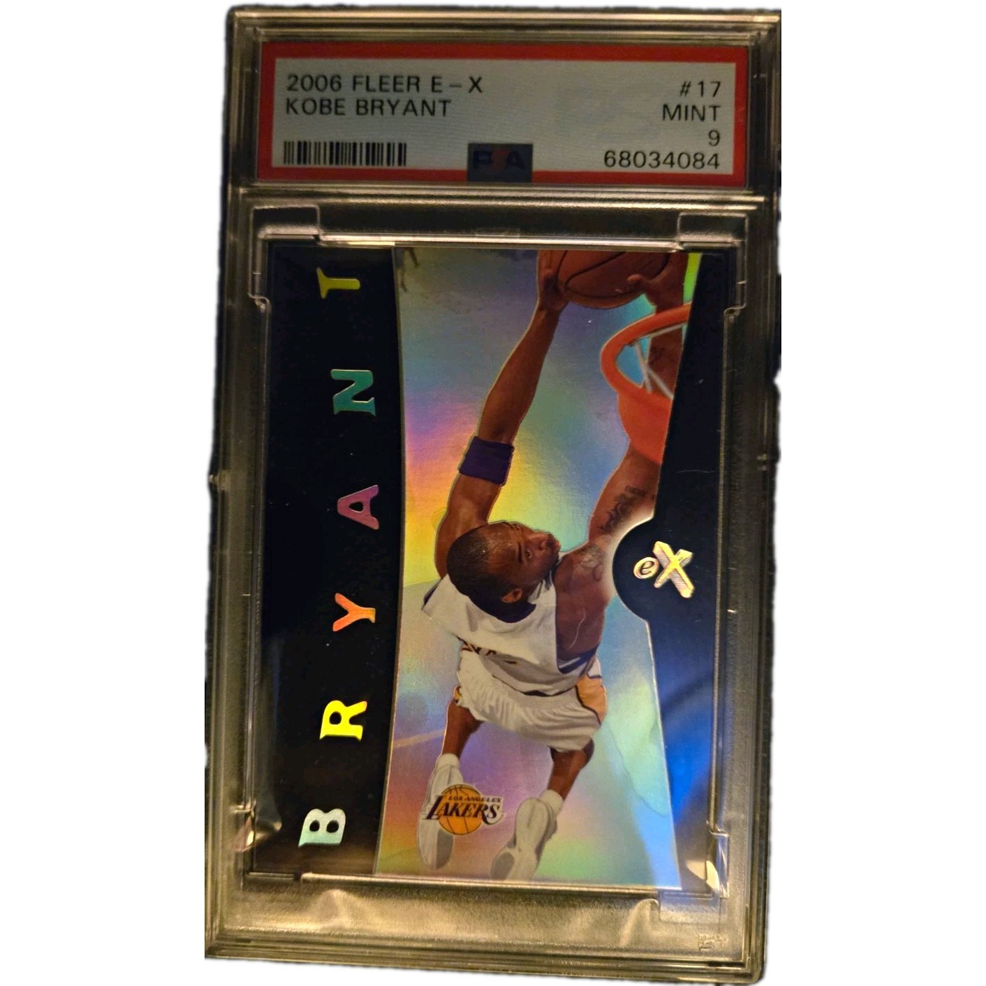 Fleer 2006-07 E-X Kobe Bryant #17 Los Angeles Lakers PSA 9 Graded Card