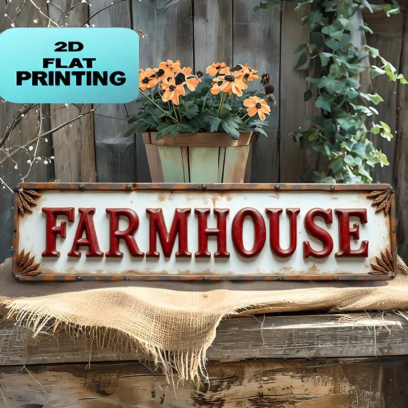 2D Vintage Farmhouse Metal Sign Home Room Patio Garden Porch Wall Art Decoration