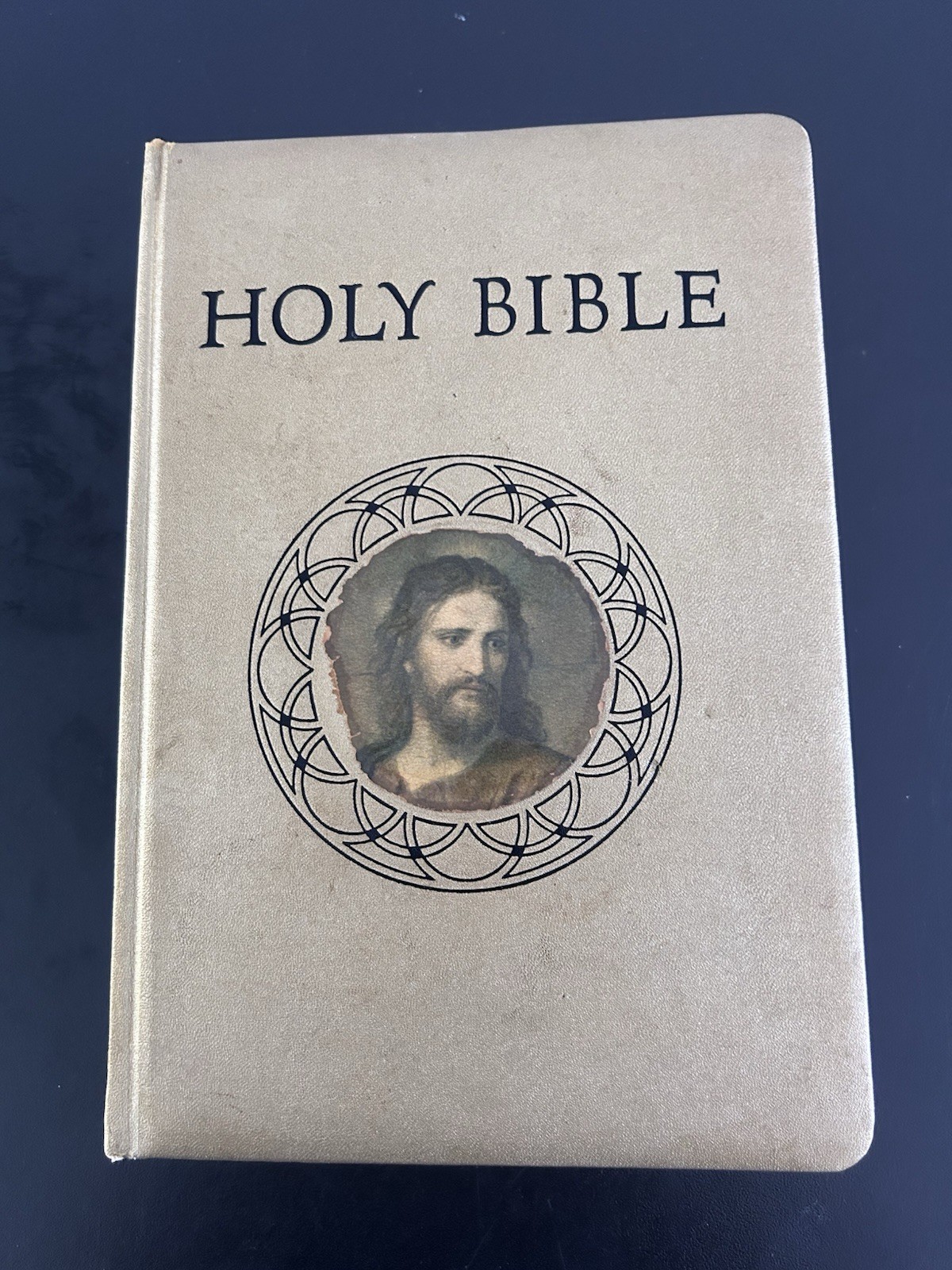 Vintage 1953 Holy Bible Catholic Action Edition Illustrated Gold Gilt Plush HC Vintage 1953 Holy Bible Catholic Action Edition Illustrated Gold Gilt Plush HC