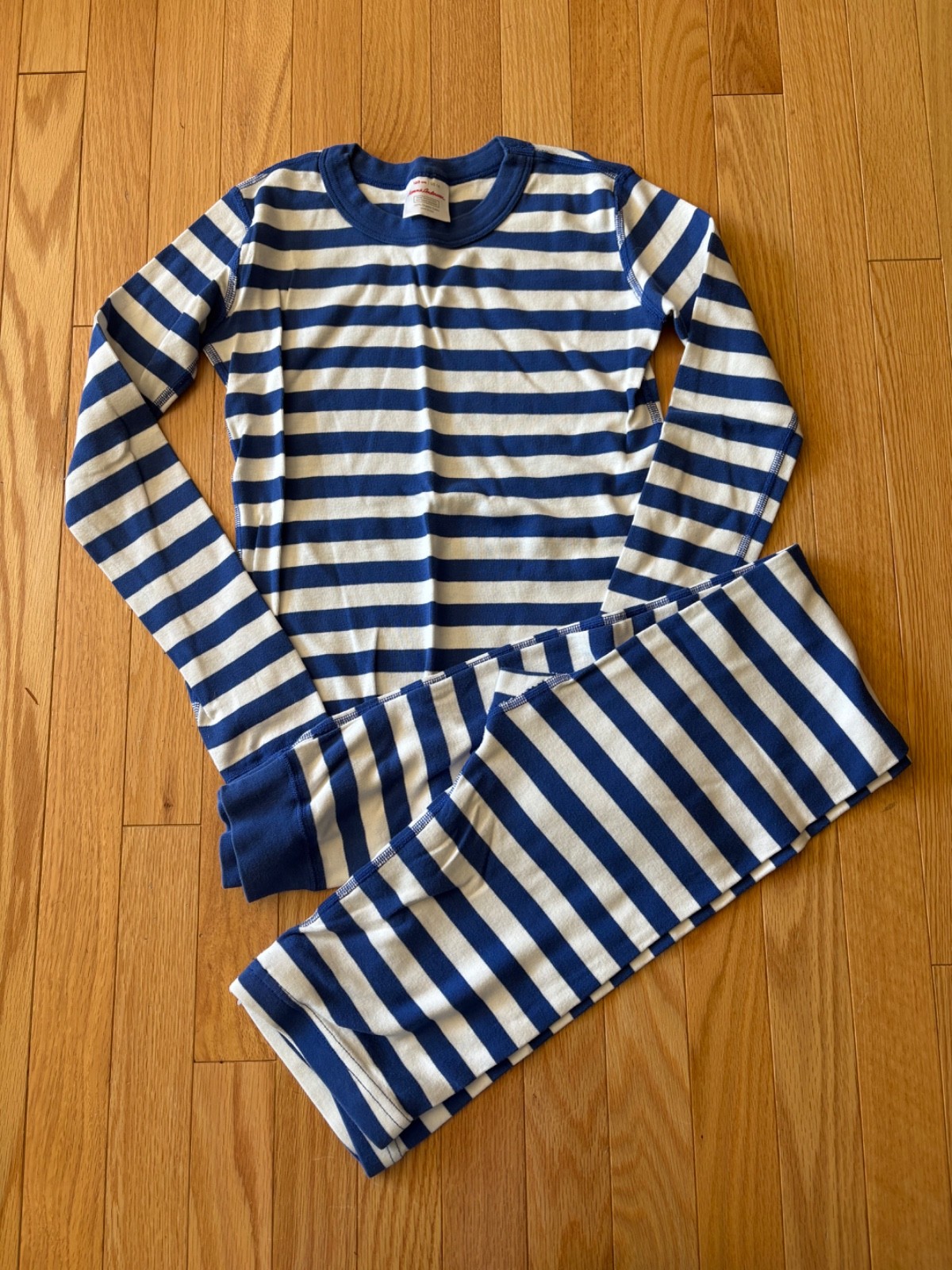 Boys Hanna Andersson Blue Striped Pajamas, size 14 (160)