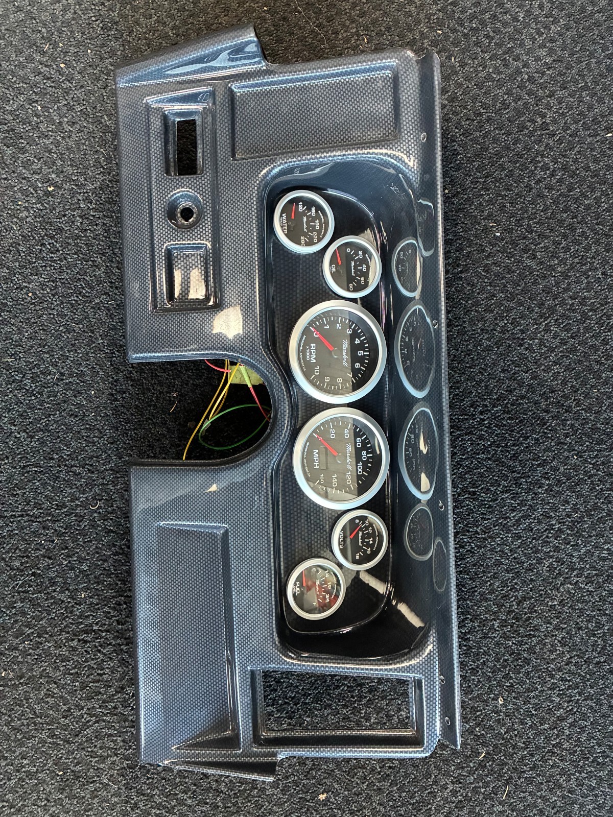 1975-1979 CHEVY NOVA CARBON FIBER INSTRUMENT GUAGE SET 1975-1979 CHEVY NOVA CARBON FIBER INSTRUMENT GUAGE SET