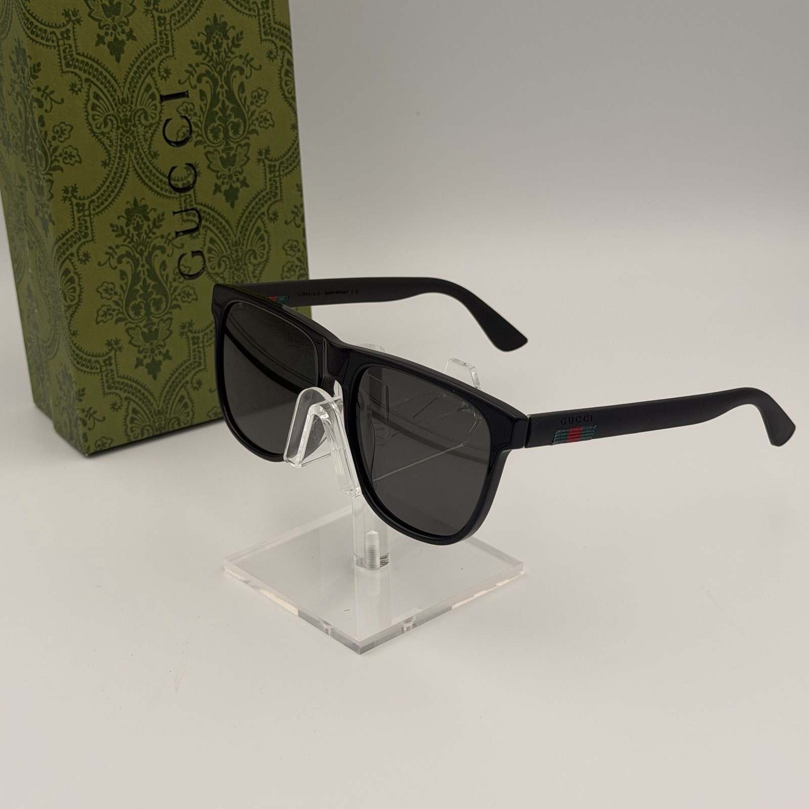 Gucci GG0010S Men’s Square Sunglasses 58mm Grey Lens Ships Today 