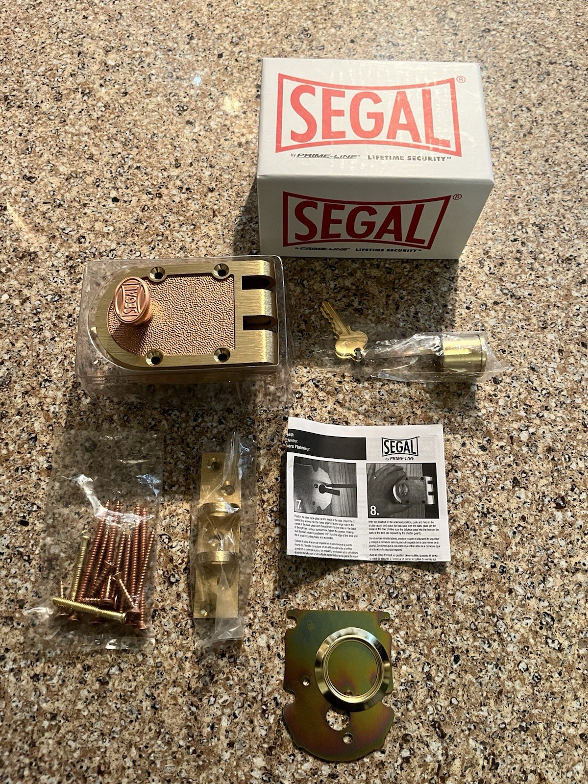 Segal Lock Model 667 Bronze Deadlock Brass Single Cylinder Flat Strike Segal Lock Model 667 Bronze Deadlock Brass Single Cylinder Flat Strike