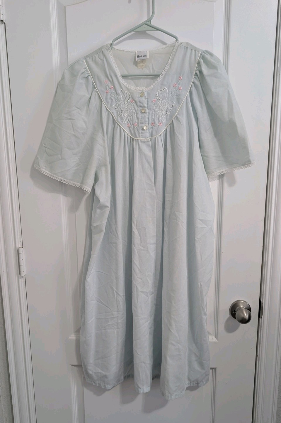 Vtg 80s Movie Star Waltz Nightgown 1X Pastel Blue Pink Floral Coquette Granette Vtg 80s Movie Star Waltz Nightgown 1X Pastel Blue Pink Floral Coquette Granette