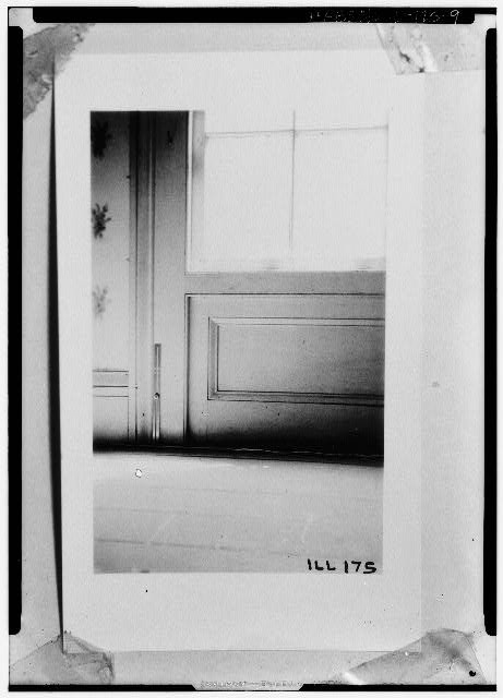 Photo:Grand Detour IL Horace Paine House Window Panel Detail 1900s HABS