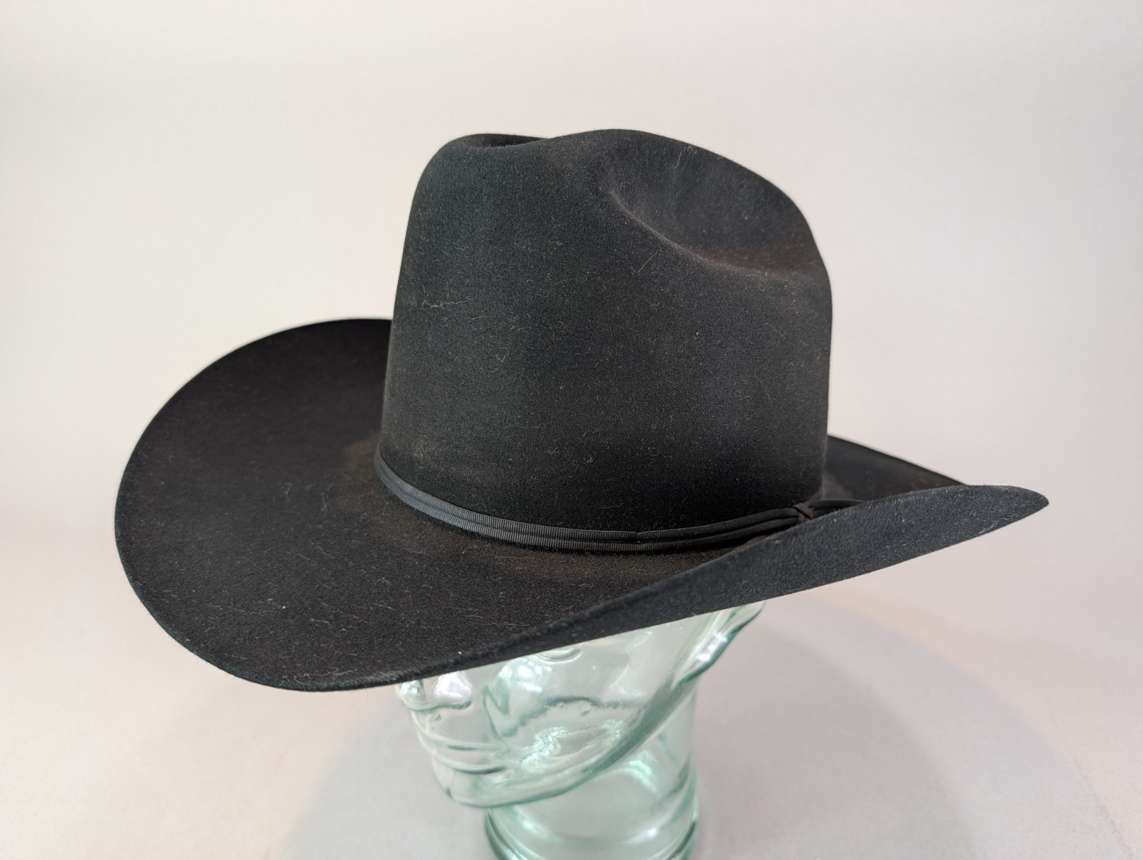 Vintage Stetson 5X Beaver Black Rancher Cowboy Hat Size 7 1/8 Vintage Stetson 5X Beaver Black Rancher Cowboy Hat Size 7 1/8