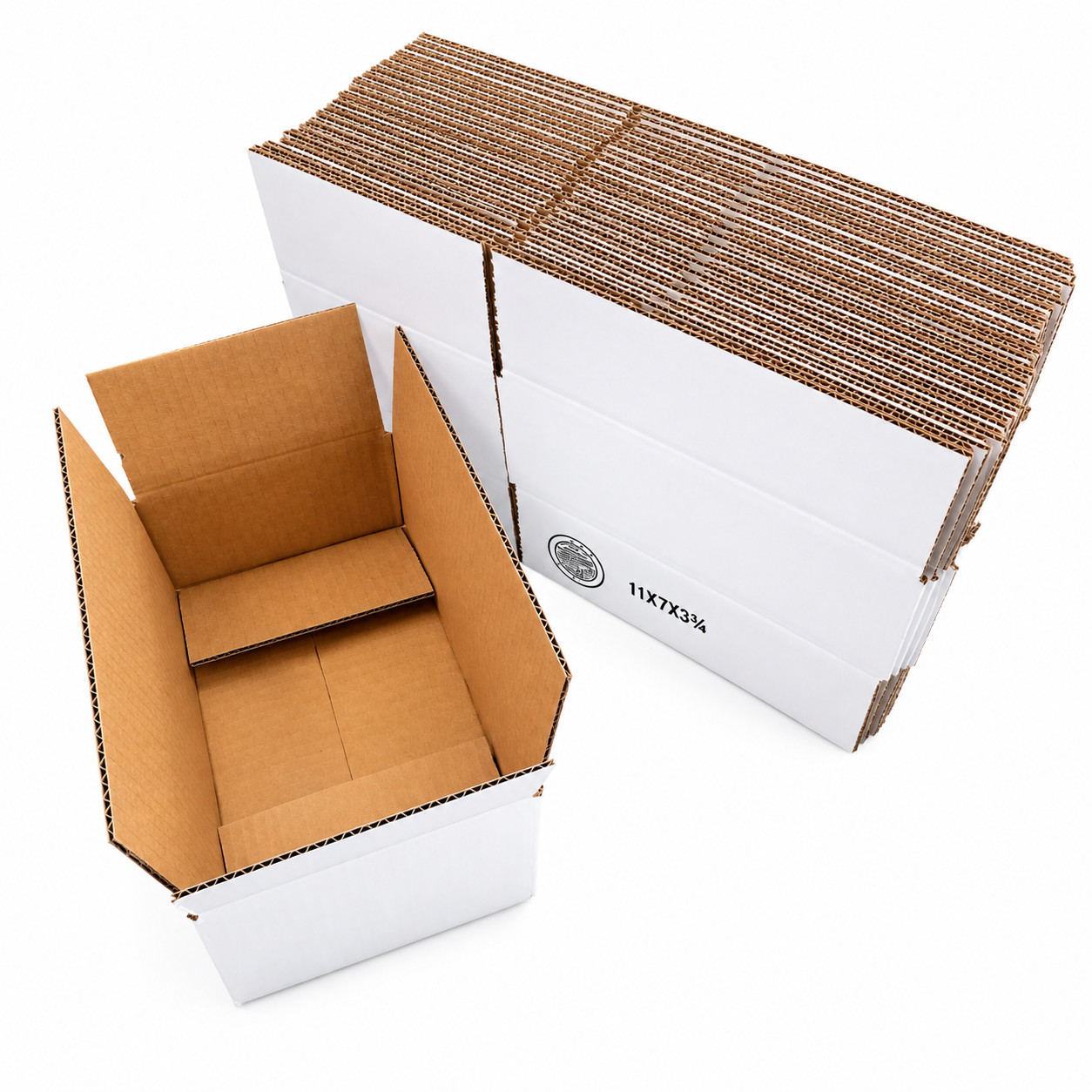 25-Pack 11 x 7 x 3 3/4” Corrugated Shipping Box 32-ECT 25-Pack 11 x 7 x 3 3/4” Corrugated Shipping Box 32-ECT