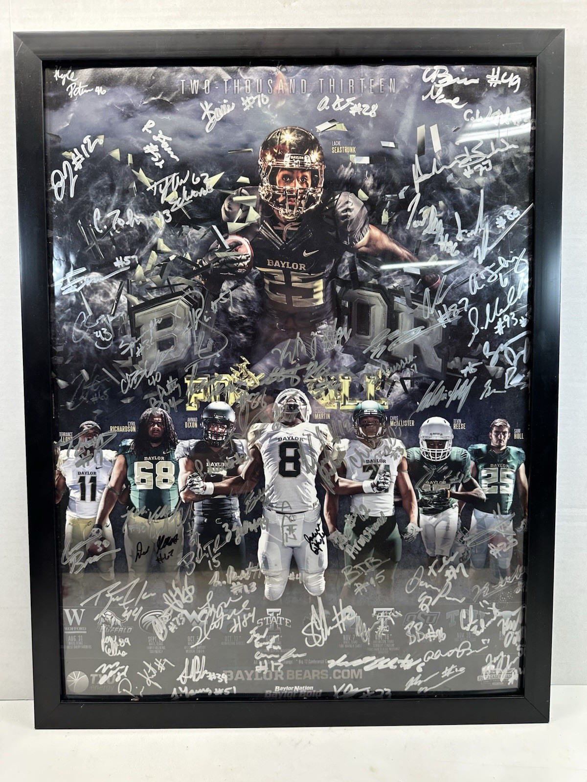 2013 Baylor Bears SIGNED Poster Football Team - SUPER RARE AUTOS 2013 Baylor Bears SIGNED Poster Football Team - SUPER RARE AUTOS