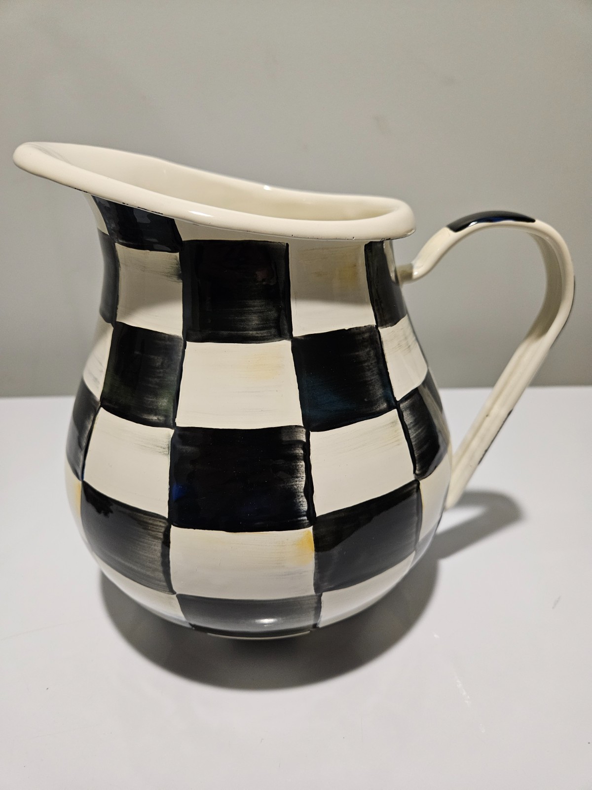 Mackenzie Childs Courtly Check Pitcher 8.5\ Mackenzie Childs Courtly Check Pitcher 8.5\