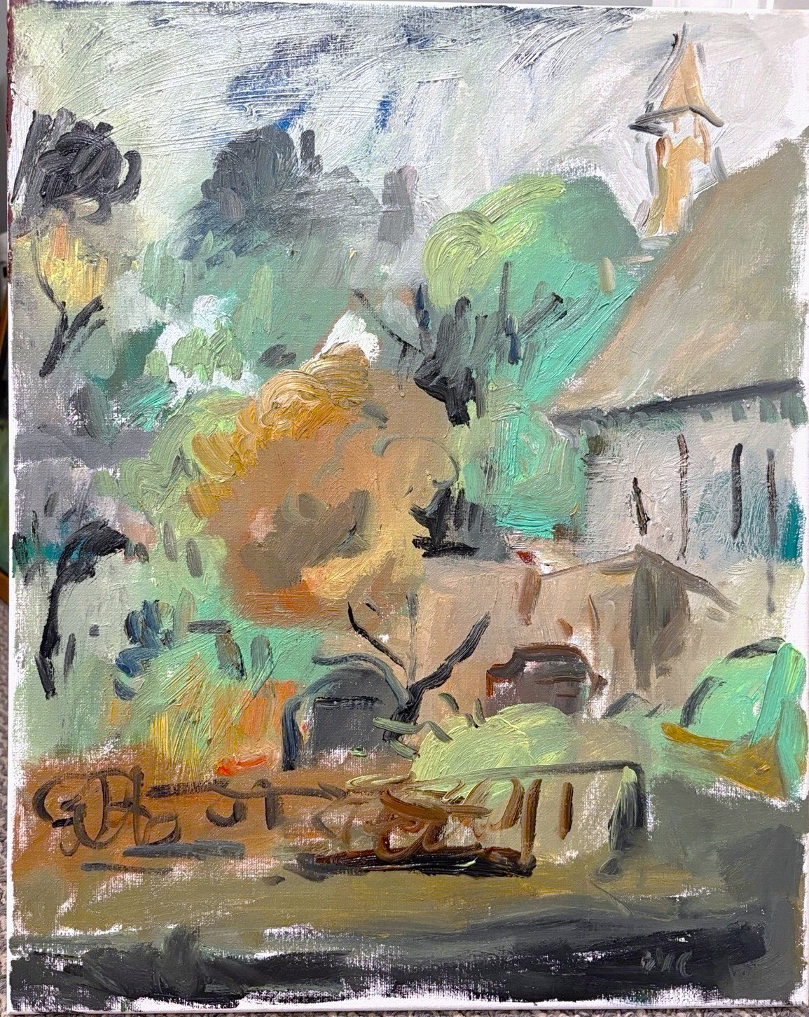 Impressionism Landscape Plein Air Original Oil Painting On Canvas 16”x20” Signed Impressionism Landscape Plein Air Original Oil Painting On Canvas 16”x20” Signed