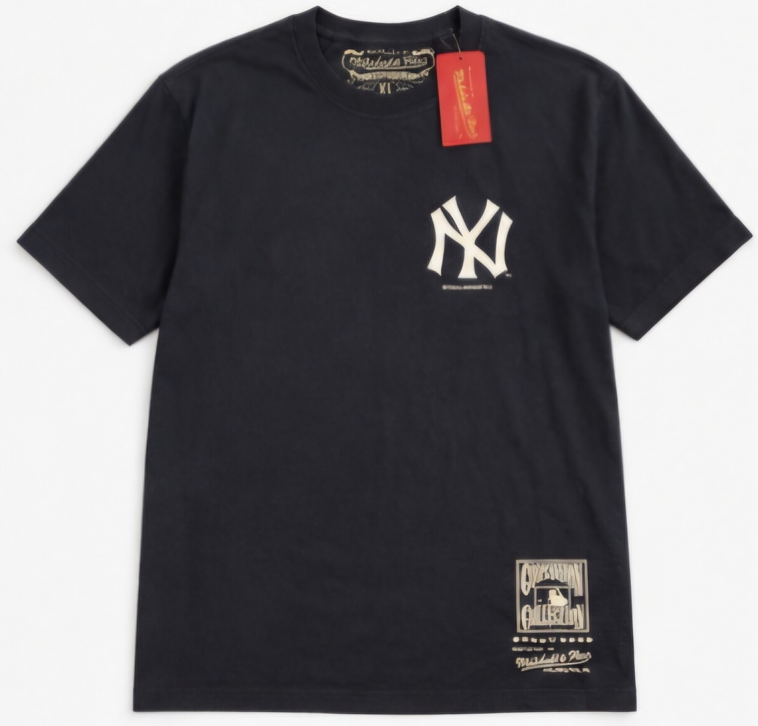 MLB Mitchell & Ness New York Yankees Cooperstown Collection Navy T-Shirt  Sz. XL