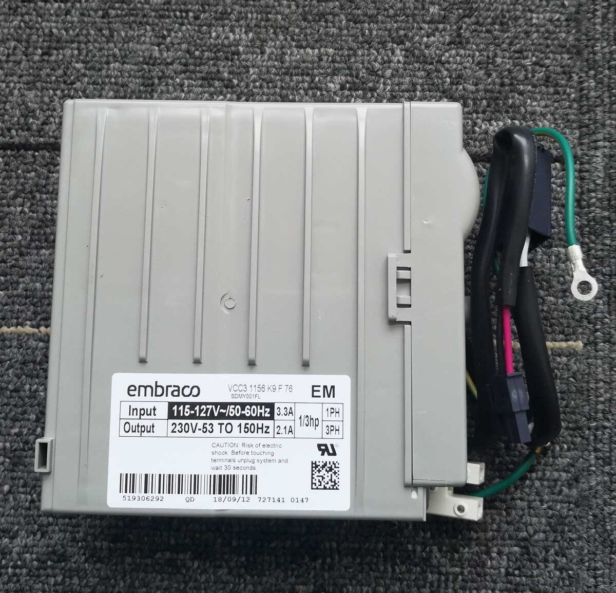 2023 Upgraded New Embraco VCC3 1156 Inverter Board 115V For Refrigerators