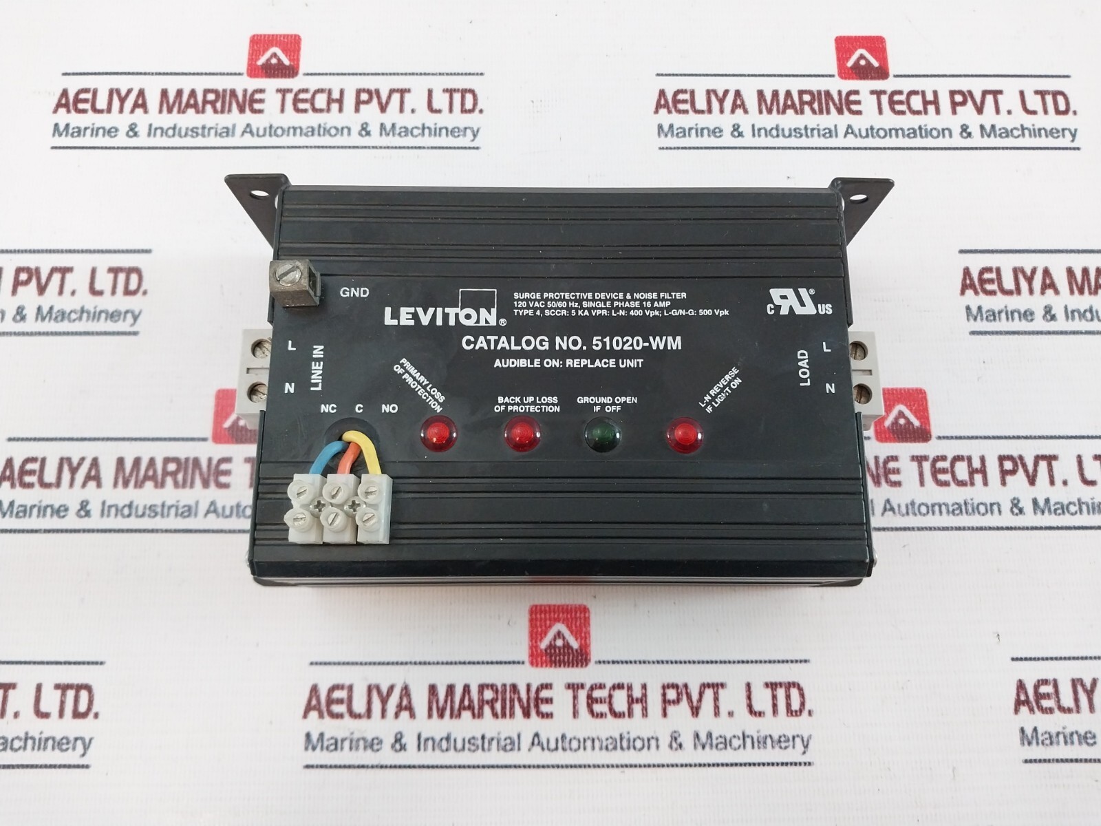 Leviton 51020-WM Surge Protective Device & Noise Filter 16Amp 120Vac 50/60Hz Leviton 51020-WM Surge Protective Device & Noise Filter 16Amp 120Vac 50/60Hz