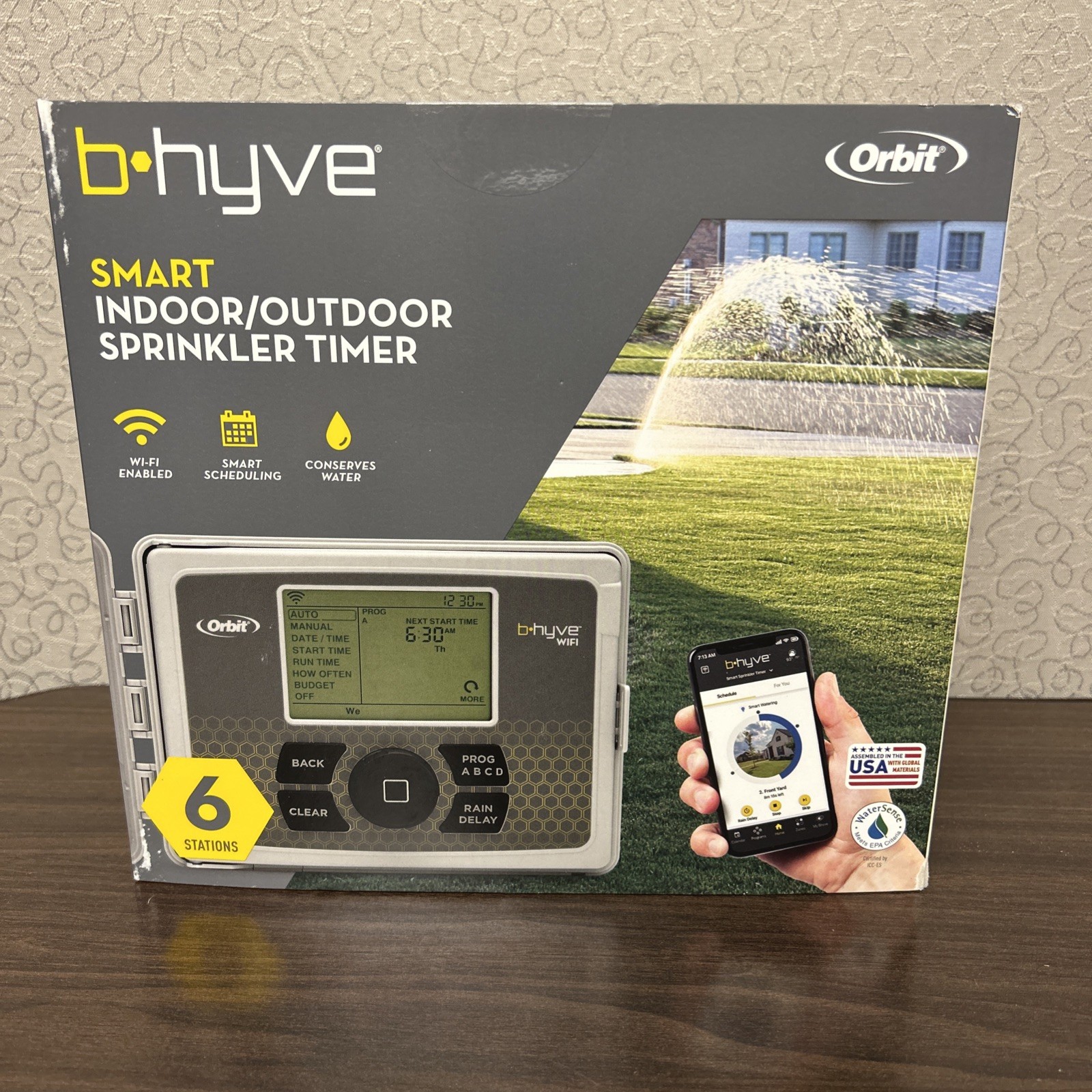 Orbit B-hyve Smart Wi-Fi Sprinkler Controller 6-Zone Indoor/Outdoor 57946