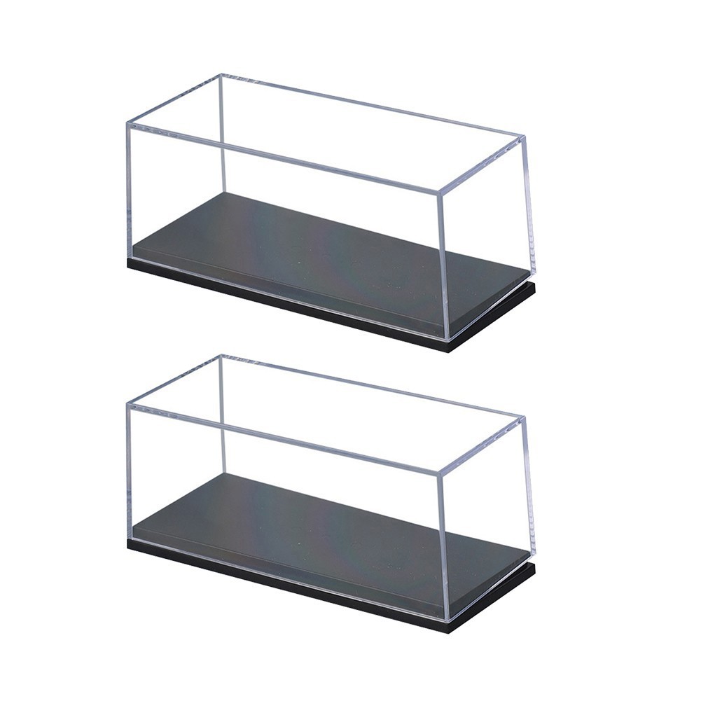2 Pack🚗 1:43 Diecast Car Display Case Stackable with Base - Model Car Storage