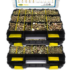 919 Pcs Grade 8.8 Metric Bolt Assortment, M4 M5 M6 M8 Heavy Duty Bolts and Nuts picture