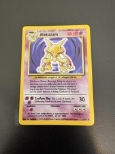 1999 Pokemon Base Set Alakazam 1/102 Holo Rare Unlimited LP Lightly Played picture