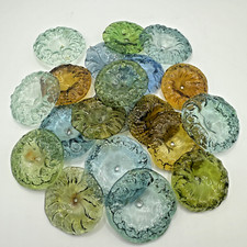 Lot of 20 Antique Mix Color Hand-Blown Rosettes Crystal Chandelier Lamp Parts 2
