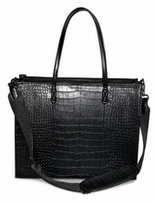 BÉIS The Work Tote Black Croc Laptop Bag Shoulder Tote (larger Size) picture