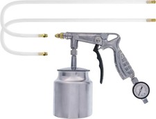 TCP Global Air Undercoating Spray Gun with Gauge, Metal Cup, Silver picture