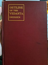 Deussen Outline Vedanta Shankara 1915 2nd Edition Harvard Hardcover picture