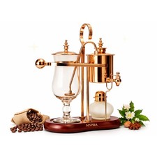 Vintage Belgian Balance Syphon Coffee Maker Copper Manual Vacuum Brewer picture