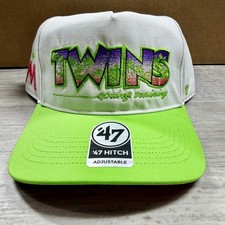 Minnesota Twins '47 Hitch Adjustable Snapback White Hat Cap “Spring Training” picture