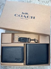 NEW Coach Men's 3-in-1 Wallet Boxed Gift Set Black picture