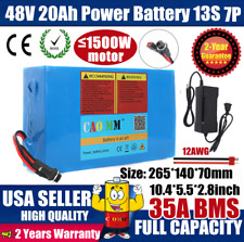 48V 20AH Li-ion Battery ≤1500W EBike E Bike Scooter Electric Bicycle Charger BMS picture