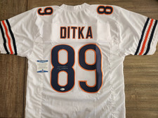 Chicago Bears Mike Ditka Signed White Custom Jersey Beckett BAS picture