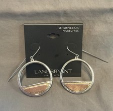 NWT Lane Bryant Nickel Free Silver Tone & Good Tone Dangle Earrings #1429 picture