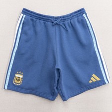 Adidas Argentina AFA Fleece Shorts Size Large Blue JZ6298 Soccer National Team picture