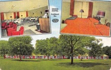CUTHBERT, GA Georgia  GROVE MOTEL Room~Coffee Shop RANDOLPH CO  c1940's Postcard picture
