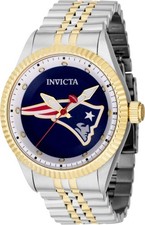 NEW INVICTA WATCH NFL NEW ENGLAND PATRIOTS 42474 43MM PC21 QUARTZ NO BOX picture