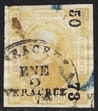 MEXICO 1872 SCOTT 96  50c HIDALGO  USED picture