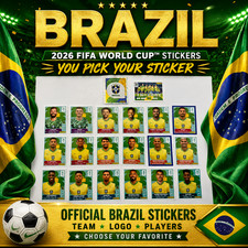 2026 100% Authentic Panini FIFA World Cup Brazil Stickers Pick Team Logo Players picture