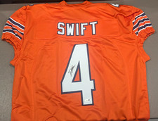 D'Andre Swift Chicago Custom  Pro Style Orange Jersey  XL JSA Authenticated picture